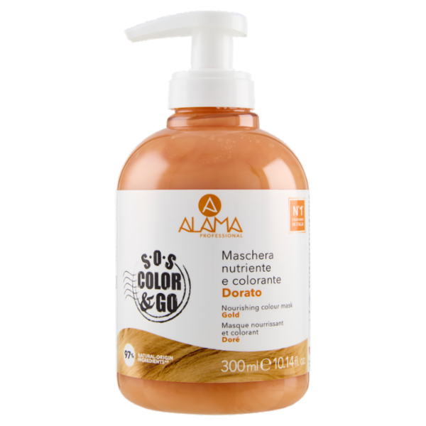 Alama Professional S.O.S. Color & Go Maschera nutriente e colorante Dorato 300 ml