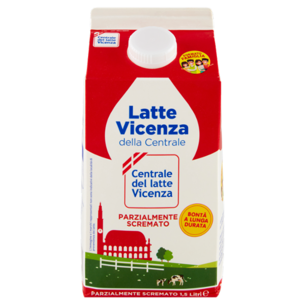 Centrale del latte Vicenza Parzialmente Scremato 1,5 Litri