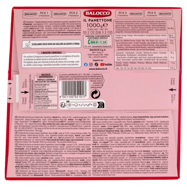 Balocco il Panettone Ricetta Classica 1000 g