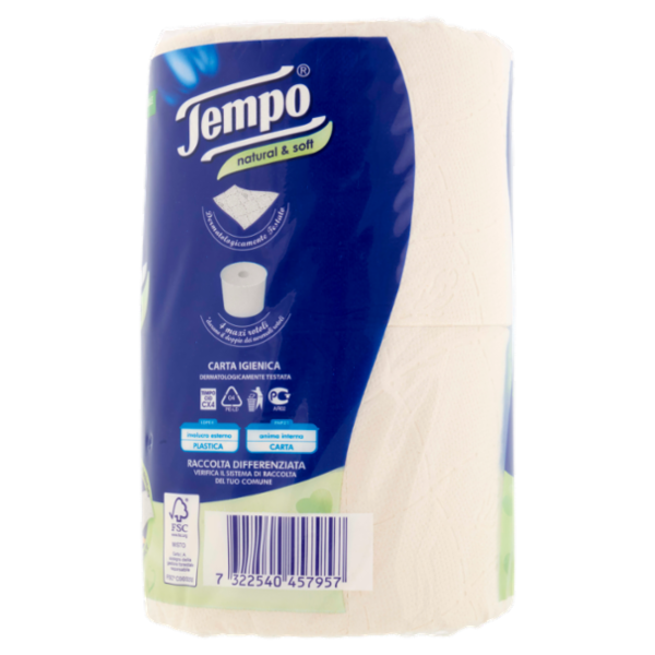 Tempo natural & soft Maxi Rotoli 4 pz