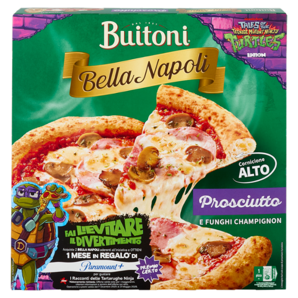 Buitoni Bella Napoli Prosciutto & Funghi Pizza surgelata 375g