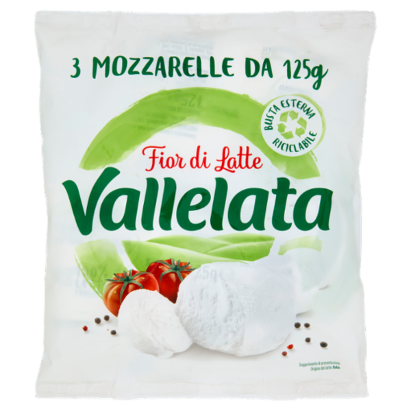 Vallelata Fior di Latte Mozzarelle 3 x 125 g