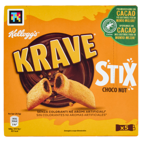 Kellogg's Krave Stix Choco Nut 5 x 20.5 g