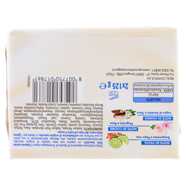 Spuma di Sciampagna Benessere Sapone solido Pelli Sensibili 2 x 125 g