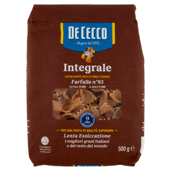 De Cecco Integrale Farfalle n° 93 500 g