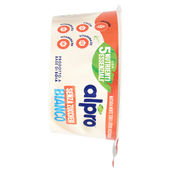 ALPRO Alternativa Vegetale allo Yogurt, Gusto Naturale, Senza Lattosio, Senza Zuccheri, 135g