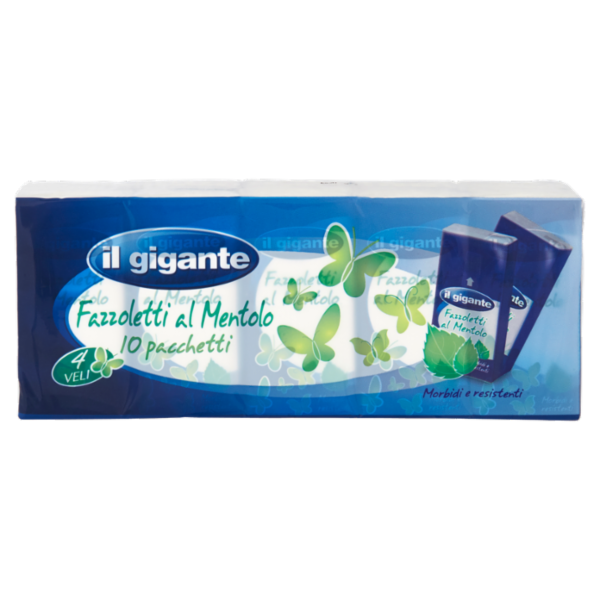 IL GIGANTE Fazzoletti al Mentolo 4 Veli 10 pz