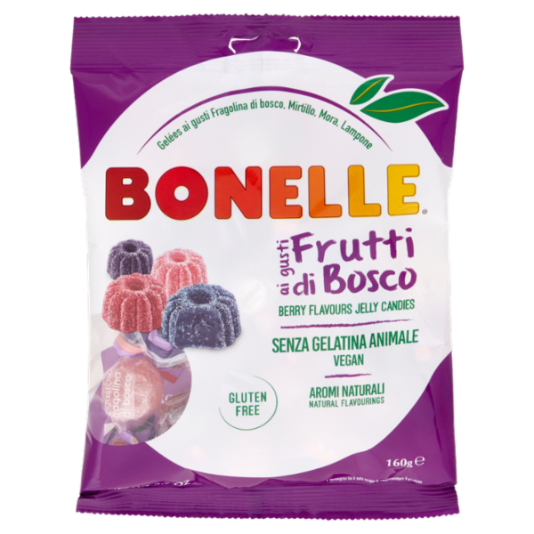 Bonelle Gelées ai gusti Fragolina di bosco, Mirtillo, Mora, Lampone 160 g