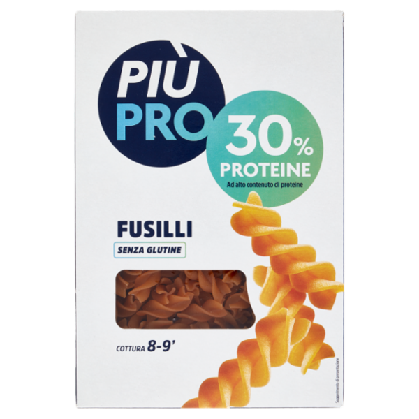 Piùpro Fusilli Senza Glutine ad Alto Contenuto di Proteine 250 g