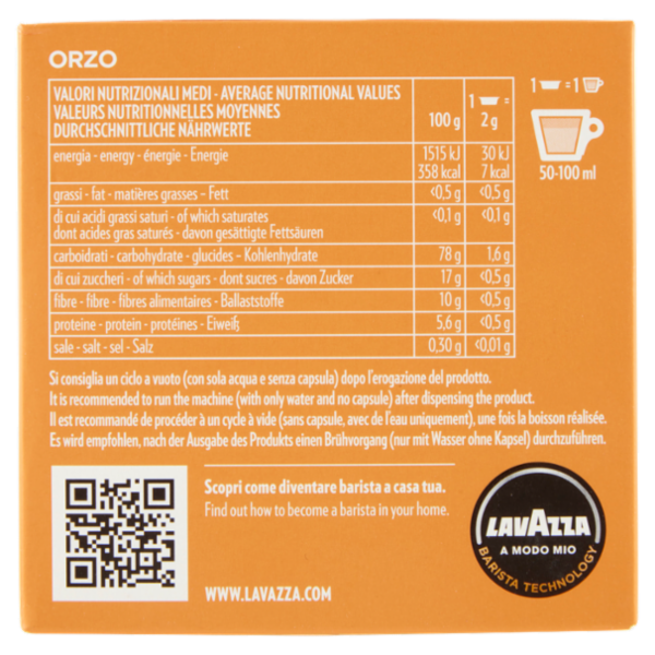 Lavazza A Modo Mio Orzo 12 Capsule 24 g