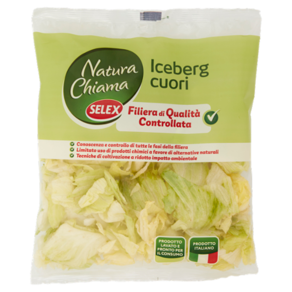 Selex Natura Chiama Cuori di Iceberg Lavati e Pronti per il Consumo 250 g