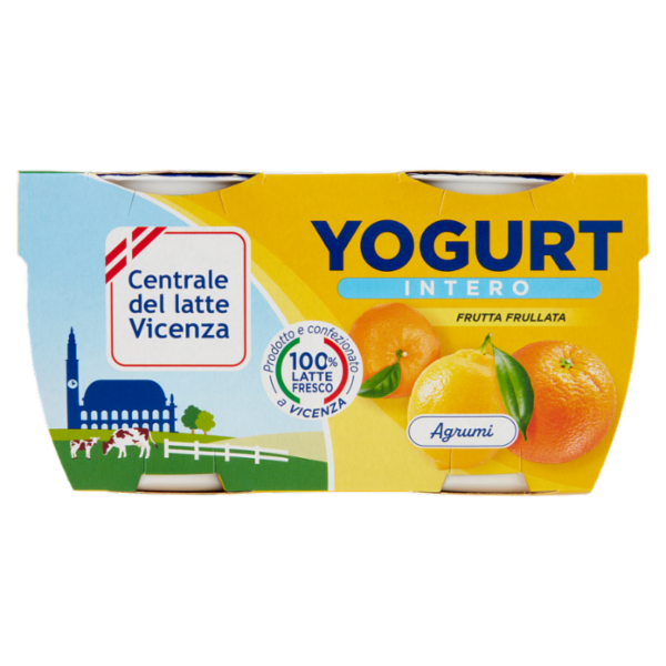 Centrale del latte Vicenza Yogurt Intero Frutta Frullata Agrumi 2 x 125 g