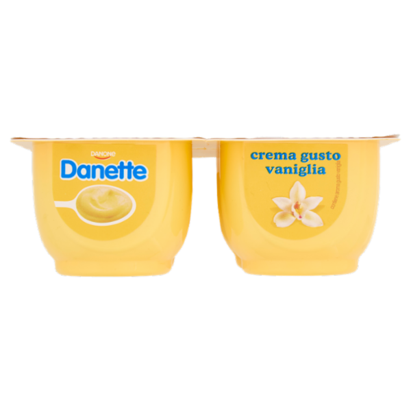 DANETTE budino gusto vaniglia, fresco dessert, Senza Conservanti, Senza Glutine, 4x125g