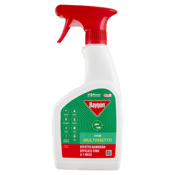 Baygon Multinsetto Trigger Insetticida, Azione rapida, effetto barriera 1 mese, 1 Trigger da 500 ml