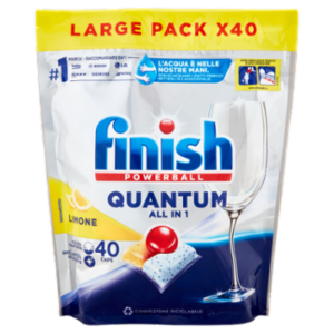 Finish Quantum All In One Lemon Pastiglie Lavastoviglie 40 Lavaggi 416 g