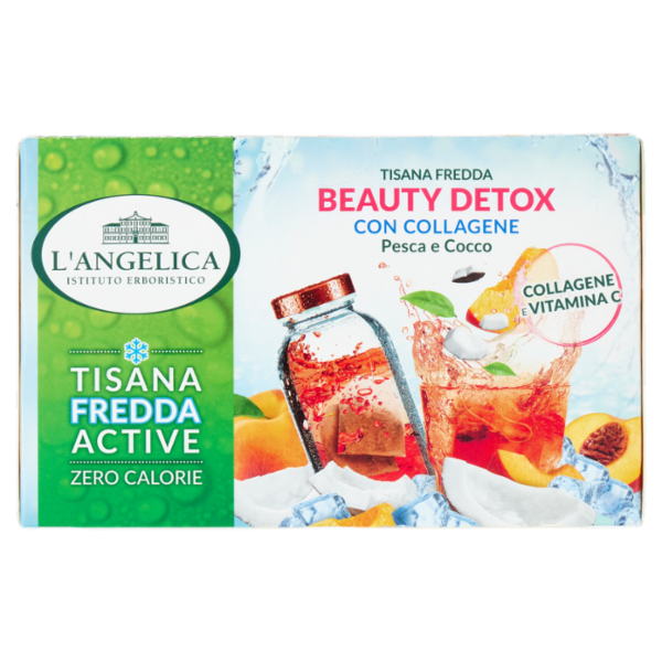 L'Angelica Tisana Fredda Beauty Detox con Collagene Pesca e Cocco 18 Filtri 32,4 g