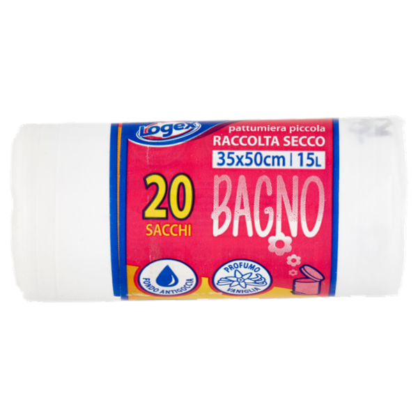 Logex Sacchi Bagno Raccolta Secco 35x50cm 15L 20 pz