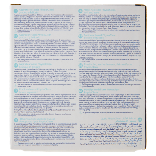 Chicco PhysioClean Aspiratore Nasale Pratico e Delicato 0m+