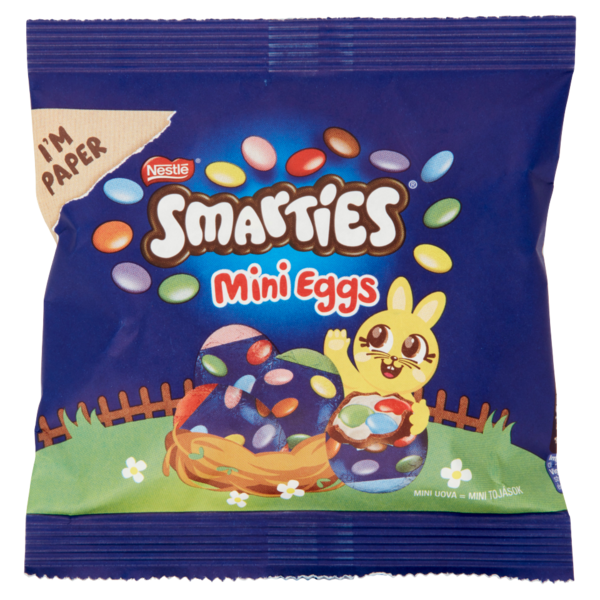 NESTLÉ Smarties Ovetti di cioccolato al latte con inclusioni di Mini Smarties sacchetto 81g