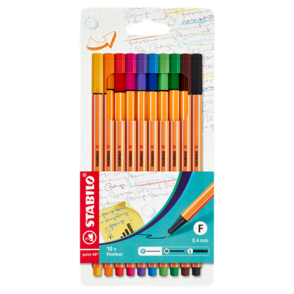 STABILO point 88 penna fineliner - astuccio da 10 pz.