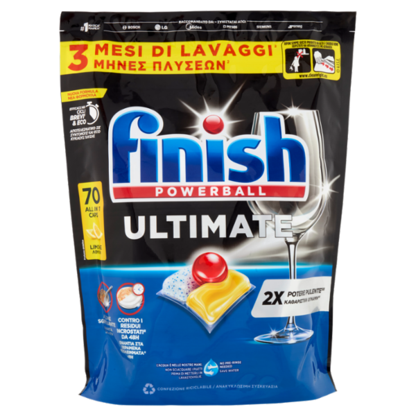 Finish Ultimate Limone pastiglie lavastoviglie 70 lavaggi 903 g