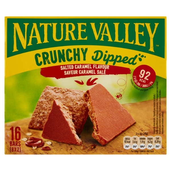 Nature Valley Crunchy Dipped Salted Caramel Flavour 8 x 20 g