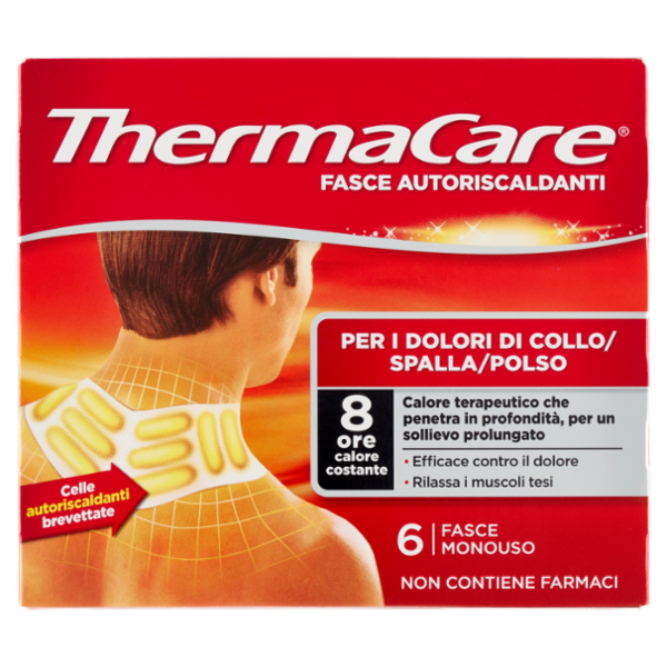 ThermaCare Fasce Autoriscaldanti per i Dolori di Collo/Spalla/Polso 6 pz