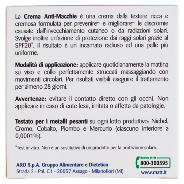 Matt Divisione Pharma Crema Anti-Macchie Discromie 50 ml