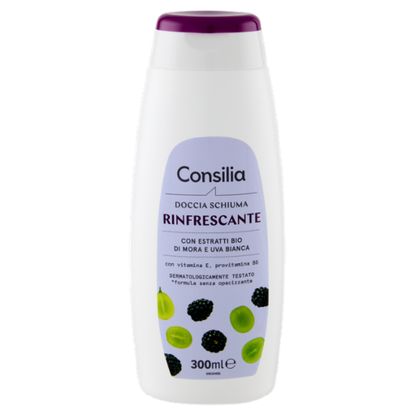 Consilia Doccia Schiuma Rinfrescante Mora e Uva Bianca 300 ml
