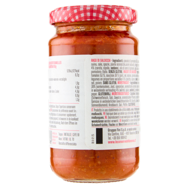 Le Conserve della Nonna Ragù di Salsiccia 190 g