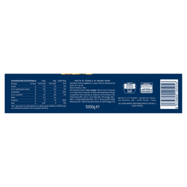 Barilla Pasta Spaghetti n.5 1Kg