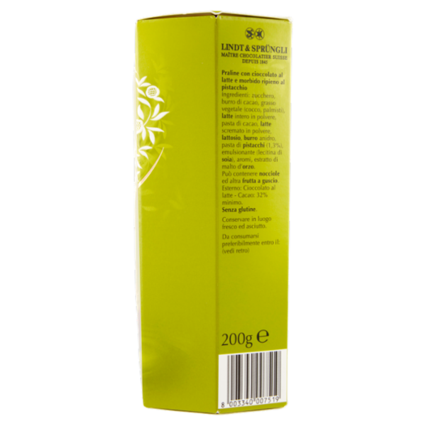Lindt Cioccolatini Lindor Cioccolato al latte Pistacchio Scatola 200 g