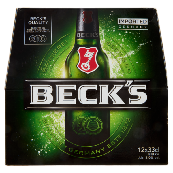 BECK'S Birra pilsner tedesca bottiglia 12x33cl