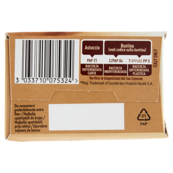 NESCAFÉ Cappuccino Decaf Solubile Decaffeinato, 10 Bustine 125g