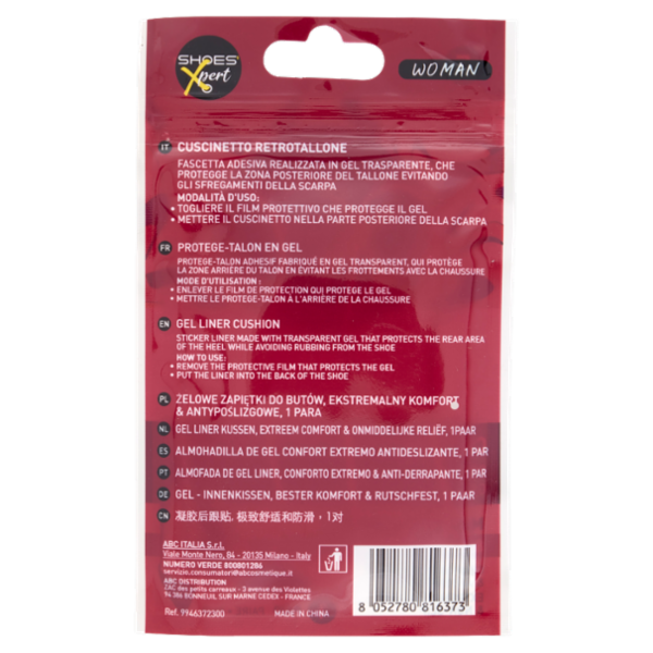 Shoes'Xpert Woman Cuscinetto Gel Retrotallone 1 Paio