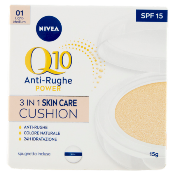 Nivea Q10 Power Anti-Rughe 3in1 Skin Care Cushion 01 Light-Medium 15 g