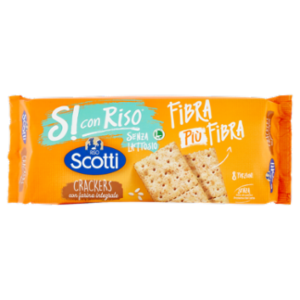 Riso Scotti Si Con Riso Senza Lattosio Fibra Più Fibra Crackers Con Farina Integrale 8 x 31,25 g