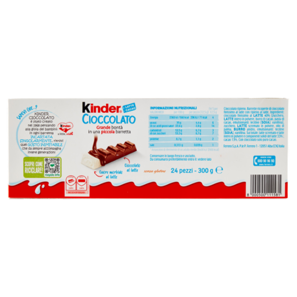 Kinder Cioccolato 24 x 12,5 g