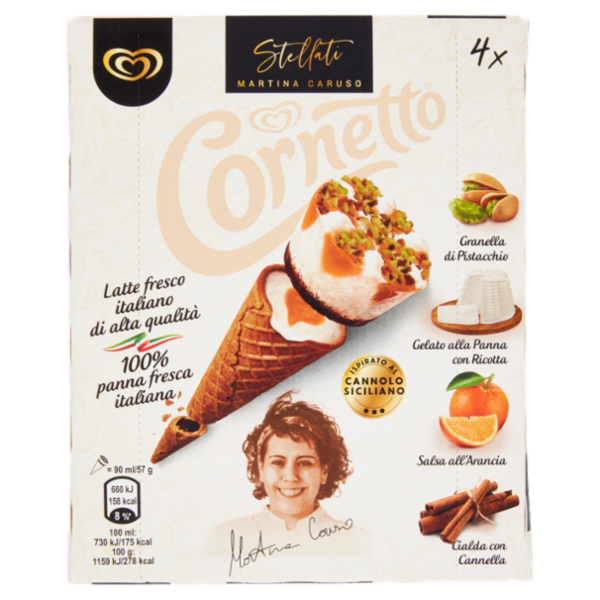Cornetto Algida Stellati Martina Caruso 4 x 57 g