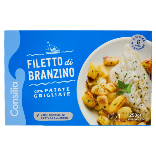 Consilia Filetto di Branzino con Patate Grigliate Surgelato 250 g