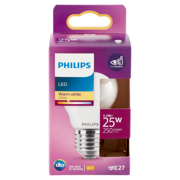 Philips Led sfera vetro 25W E27 2700K