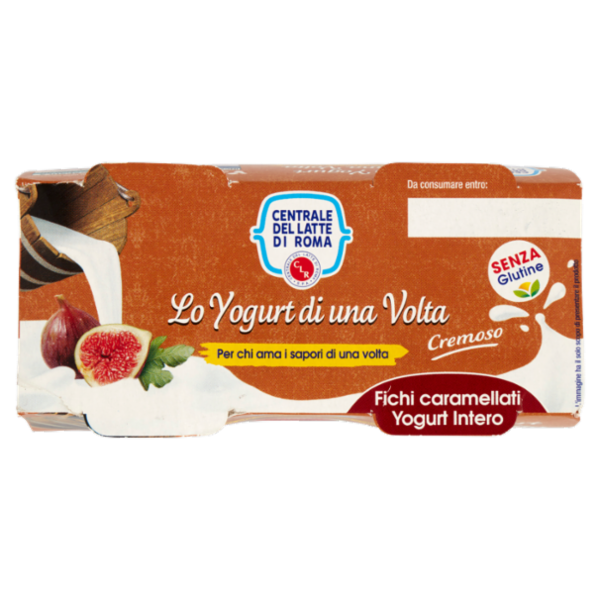 Centrale del Latte di Roma lo Yogurt di una Volta Cremoso Fichi caramellati Yogurt Intero 2 x 125 g