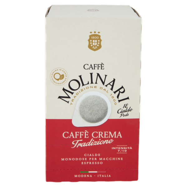 Caffè Molinari Caffè Crema Tradizione 18 Cialde Monodose per Macchine Espresso 125 g