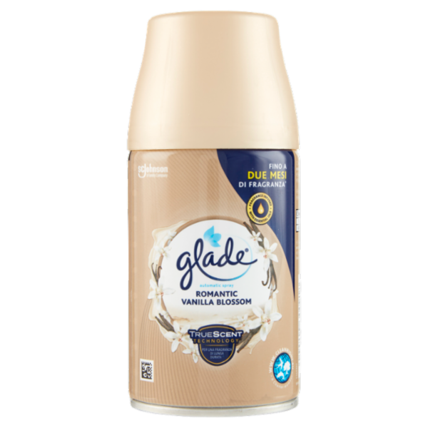 Glade Automatic Spray Ricarica, Profumatore per Ambienti, Fragranza Romantic Vanilla Blossom 269ml