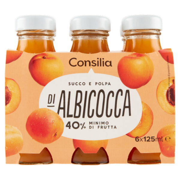 Consilia Succo e Polpa di Albicocca 6x125 ml