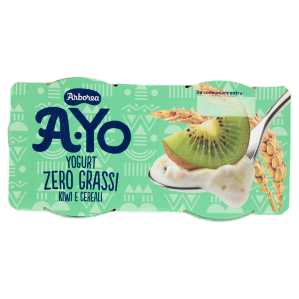 Arborea A-Yo Yogurt Zero Grassi Kiwi e Cereali 2 x 125 g