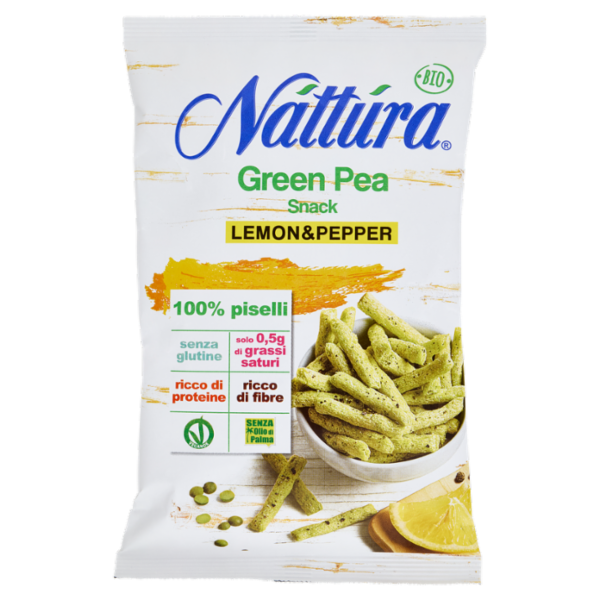 Náttúra Green Pea Snack Lemon&Pepper Bio 80 g