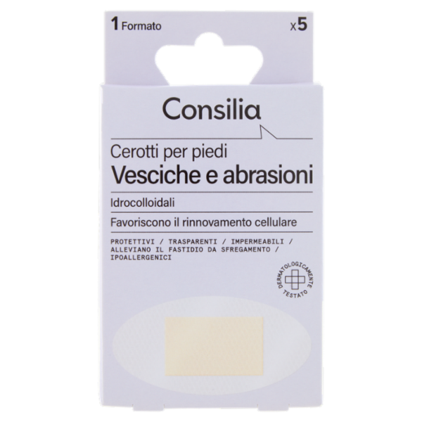 Consilia Cerotti per Vesciche e Abrasioni Monoformato 5 pezzi
