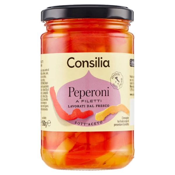 Consilia Peperoni a Filetti Aromatizzati con Aceto di Vino 300 g