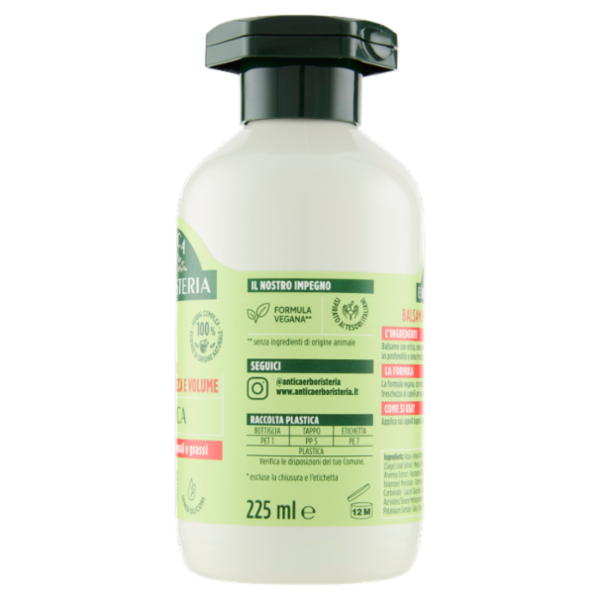 Antica Erboristeria Balsamo Freschezza e Volume Ortica Capelli normali e grassi 225 ml